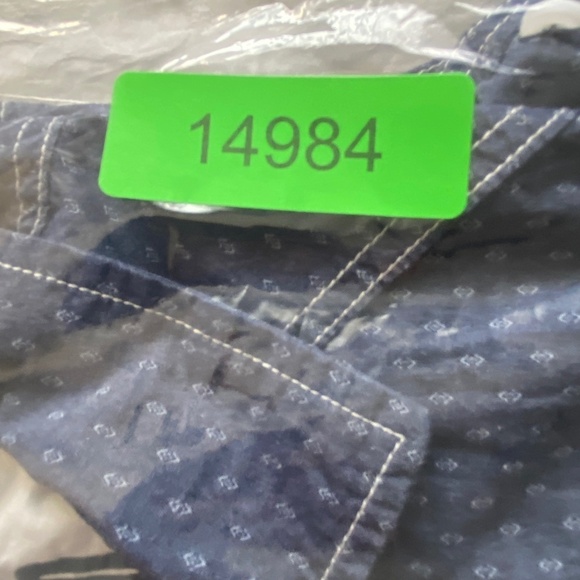 Buffalo David Bitton Men's Navy Jacquard Allover Houndstooth SS Button Shirt L - Picture 10 of 10